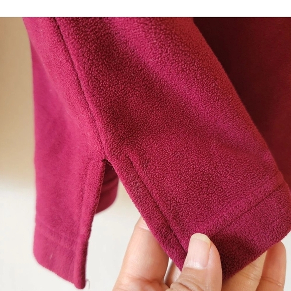 Oscar de la Renta Burgundy Long Sleeve Tee - Picture 6 of 6